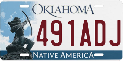 OK license plate 491ADJ
