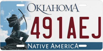 OK license plate 491AEJ