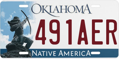 OK license plate 491AER