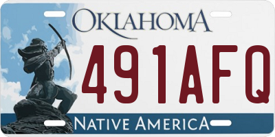 OK license plate 491AFQ