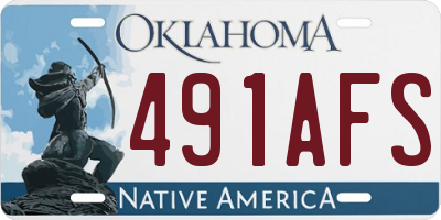 OK license plate 491AFS