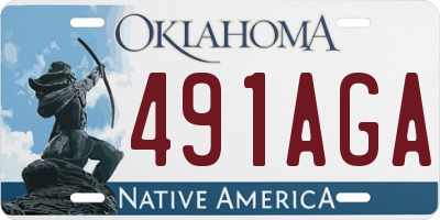OK license plate 491AGA