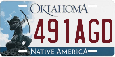 OK license plate 491AGD