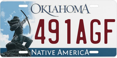 OK license plate 491AGF
