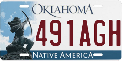 OK license plate 491AGH
