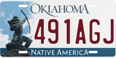 OK license plate 491AGJ