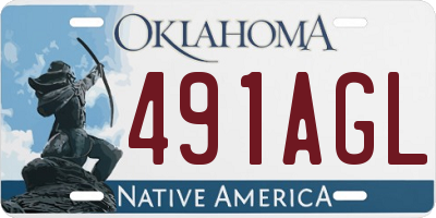 OK license plate 491AGL