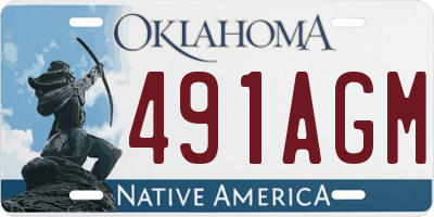 OK license plate 491AGM