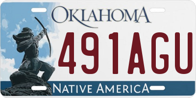OK license plate 491AGU