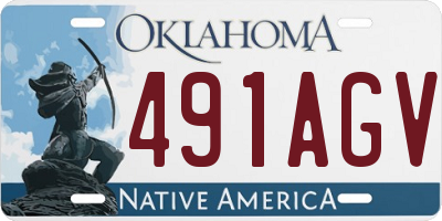 OK license plate 491AGV