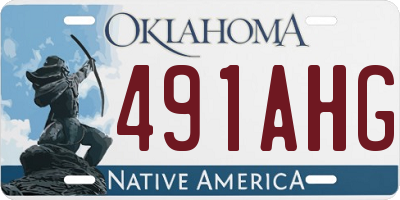 OK license plate 491AHG