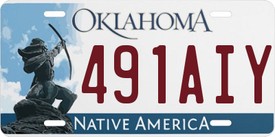 OK license plate 491AIY