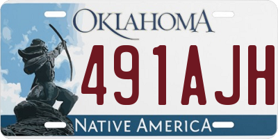 OK license plate 491AJH
