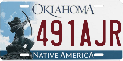 OK license plate 491AJR