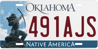 OK license plate 491AJS