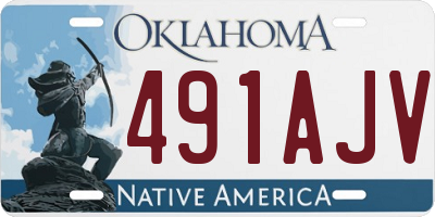 OK license plate 491AJV