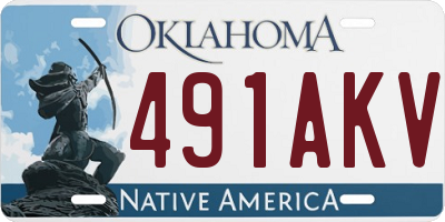 OK license plate 491AKV