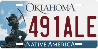 OK license plate 491ALE