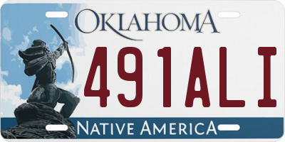 OK license plate 491ALI