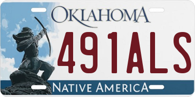 OK license plate 491ALS
