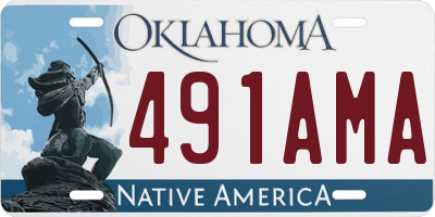 OK license plate 491AMA