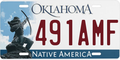 OK license plate 491AMF