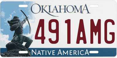 OK license plate 491AMG