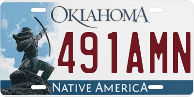 OK license plate 491AMN