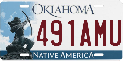 OK license plate 491AMU