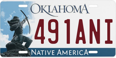 OK license plate 491ANI