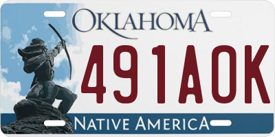 OK license plate 491AOK