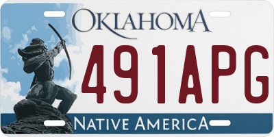 OK license plate 491APG