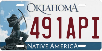 OK license plate 491API