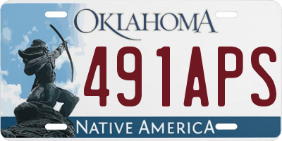 OK license plate 491APS