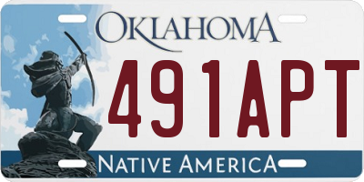 OK license plate 491APT