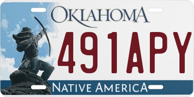 OK license plate 491APY