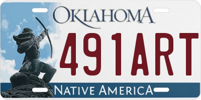 OK license plate 491ART