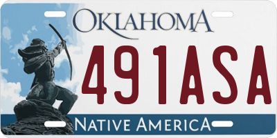 OK license plate 491ASA