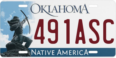OK license plate 491ASC