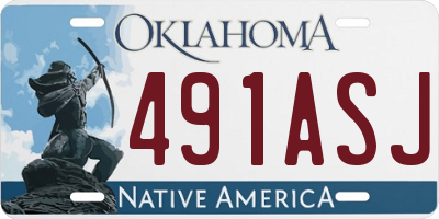 OK license plate 491ASJ