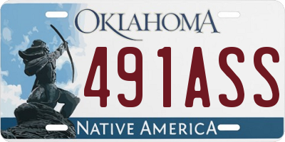 OK license plate 491ASS