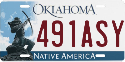 OK license plate 491ASY
