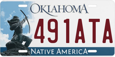 OK license plate 491ATA