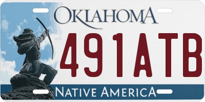 OK license plate 491ATB