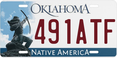OK license plate 491ATF