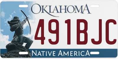 OK license plate 491BJC