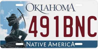 OK license plate 491BNC