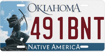 OK license plate 491BNT