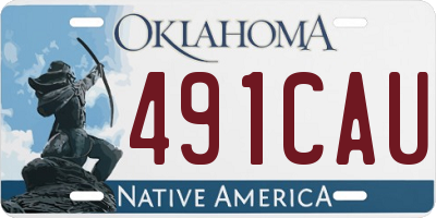 OK license plate 491CAU