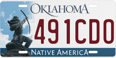 OK license plate 491CDO